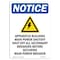 Signmission OSHA Notice, 5" Height, Apparatus Building Sign With Symbol, 5" X 3.5", Portrait OS-NS-D-35-V-10164 - alternate 1